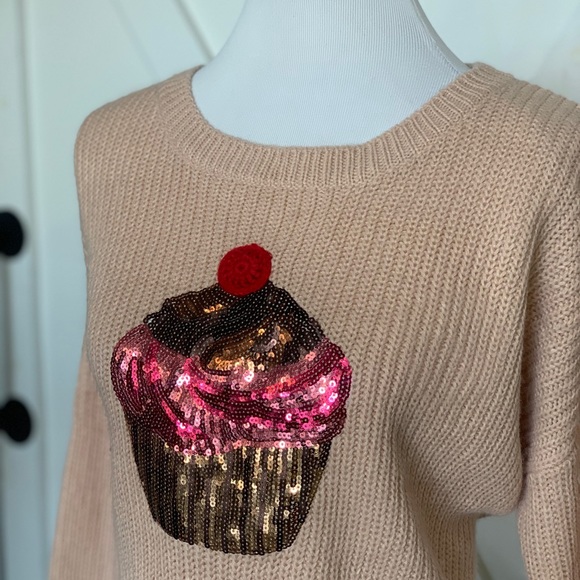 Blush pink oversized knit sweater - Picture 4 of 11